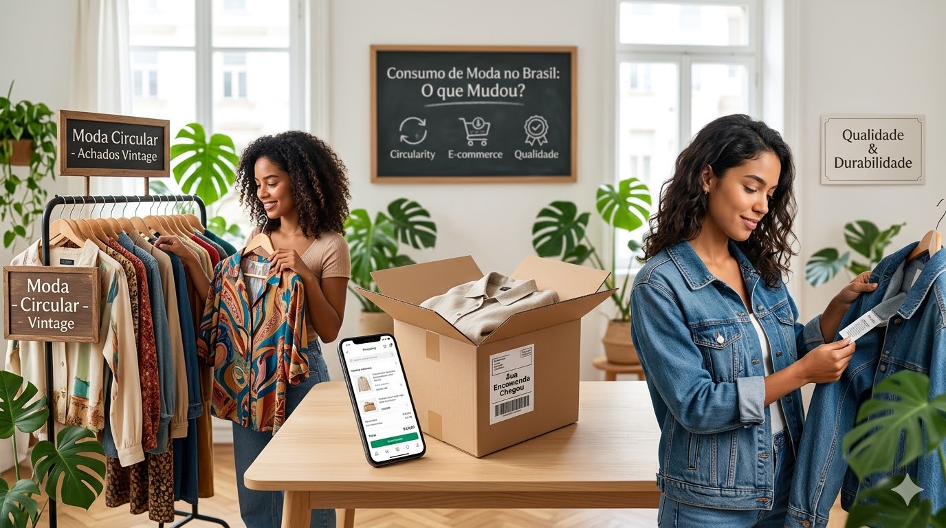 Consumo de Moda no Brasil: O que mudou com a alta da moda circular, do e-commerce e da busca por qualidade?